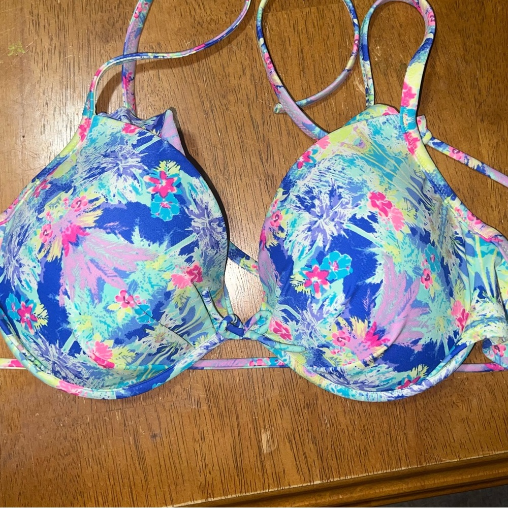 Victoria's Secret Multicolor Floral Bikini Top